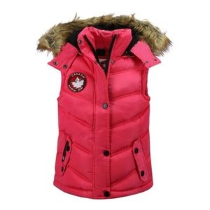 New Canada Weather Gear Girls Fur Heavyweight Vest​